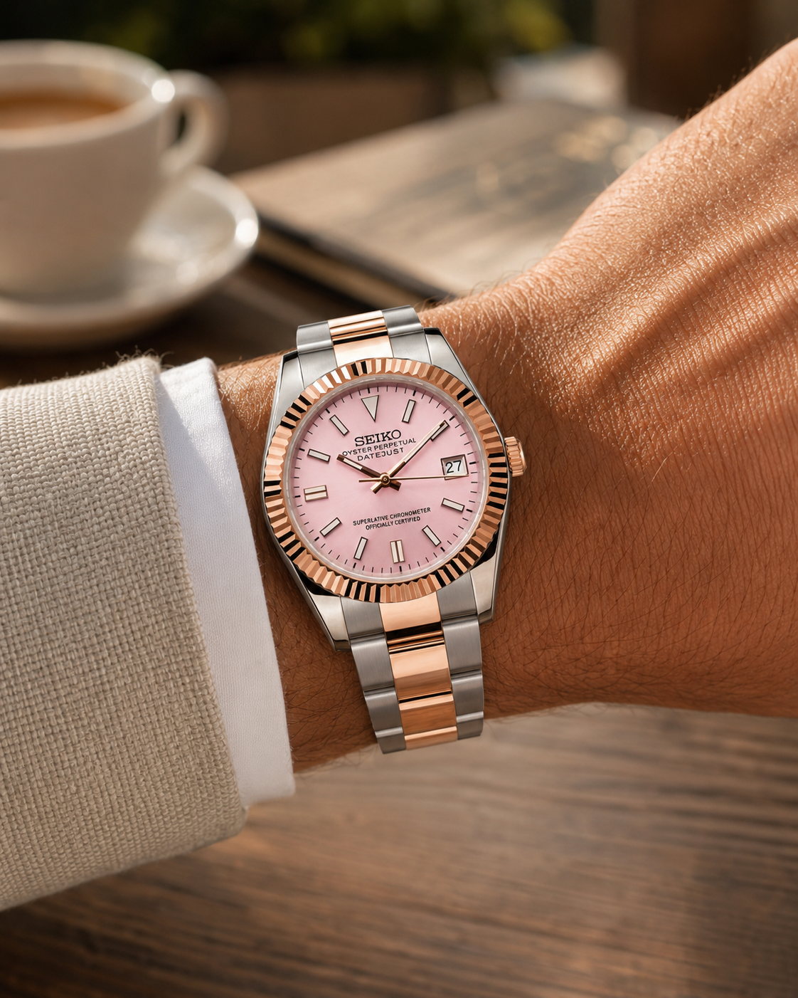 S- DateJust Two Tone Rose Gold