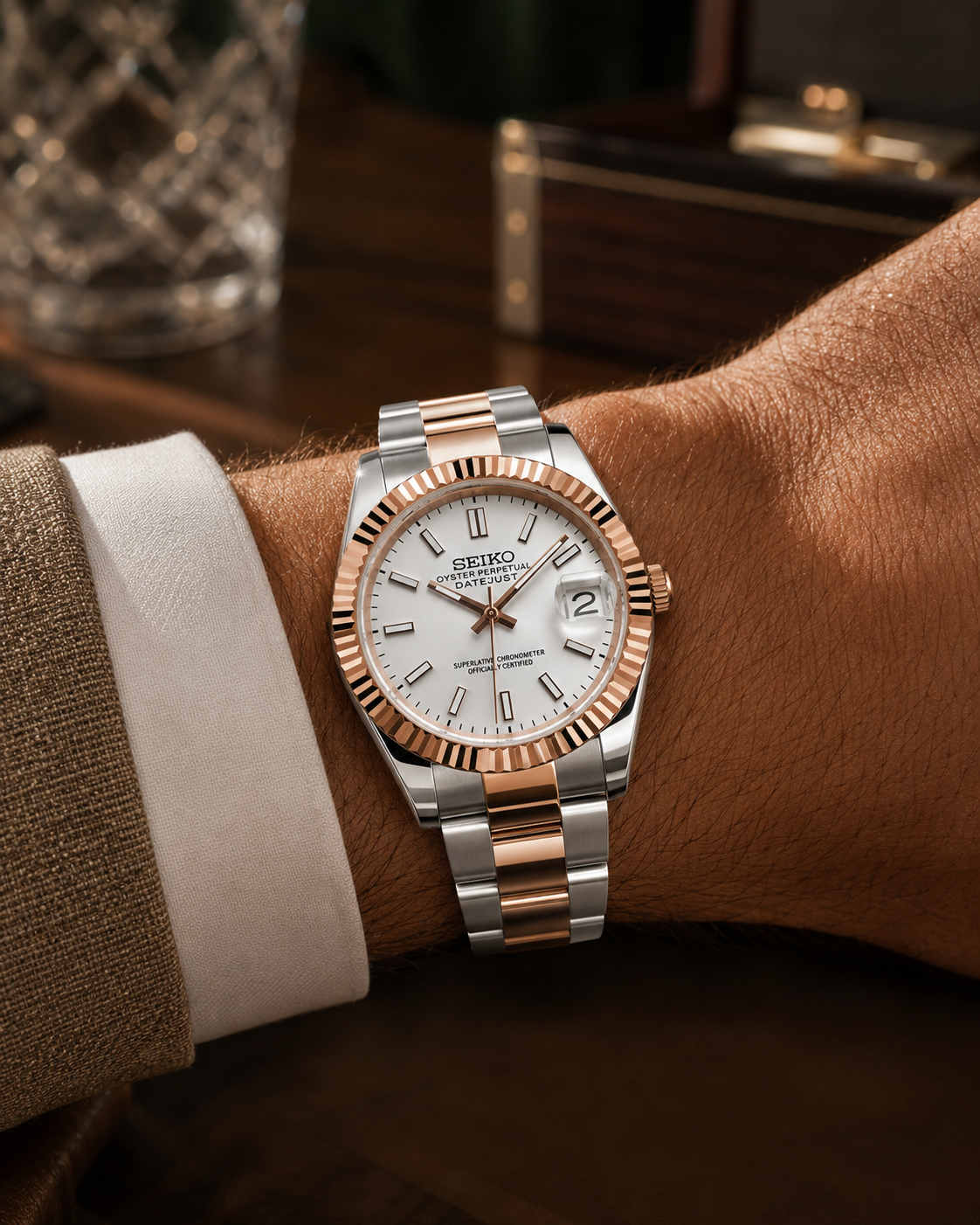 S-DayJust Two tone Rose Gold/White