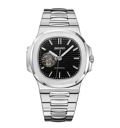 S-Nautilus (Open Heart) Silver Black