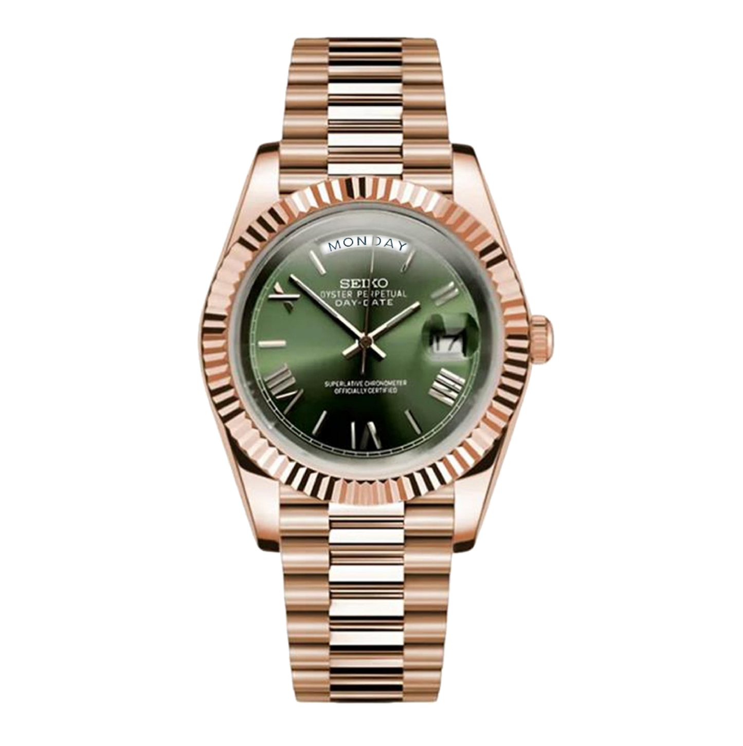 S-Day_Date Mint Green Rose Gold