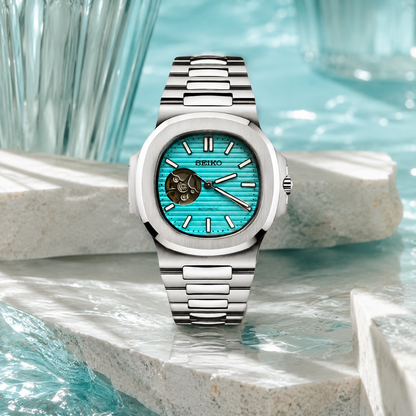 S-Nautilus (Open Heart) Tiffany Blue