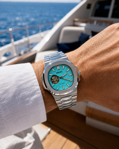 S-Nautilus (Open Heart) Tiffany Blue