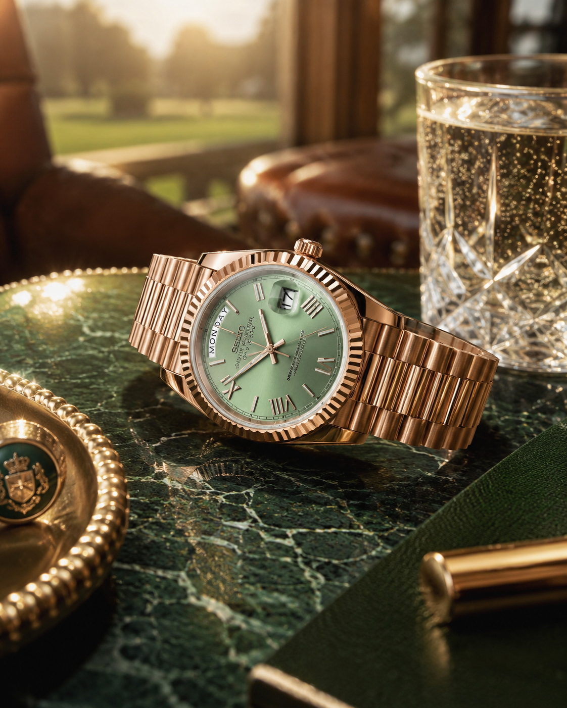 S-Day_Date Mint Green Rose Gold