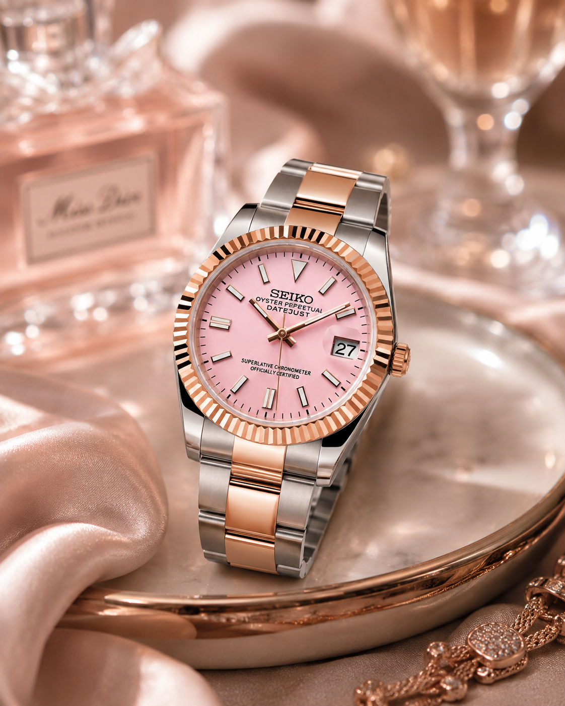 S- DateJust Two Tone Rose Gold