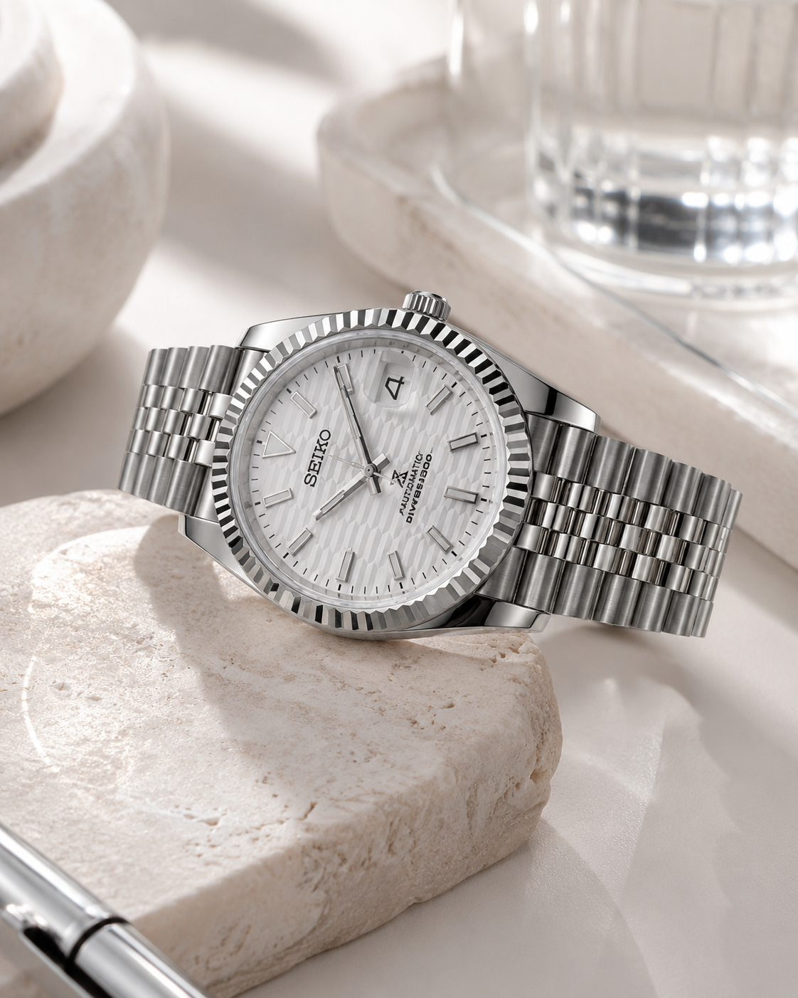 S-DateJust Textured White