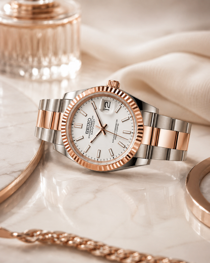 S-DayJust Two tone Rose Gold/White