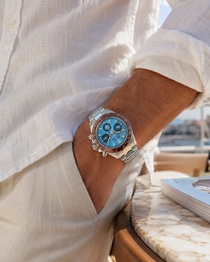 S-Daytona Ice Blue/Brown